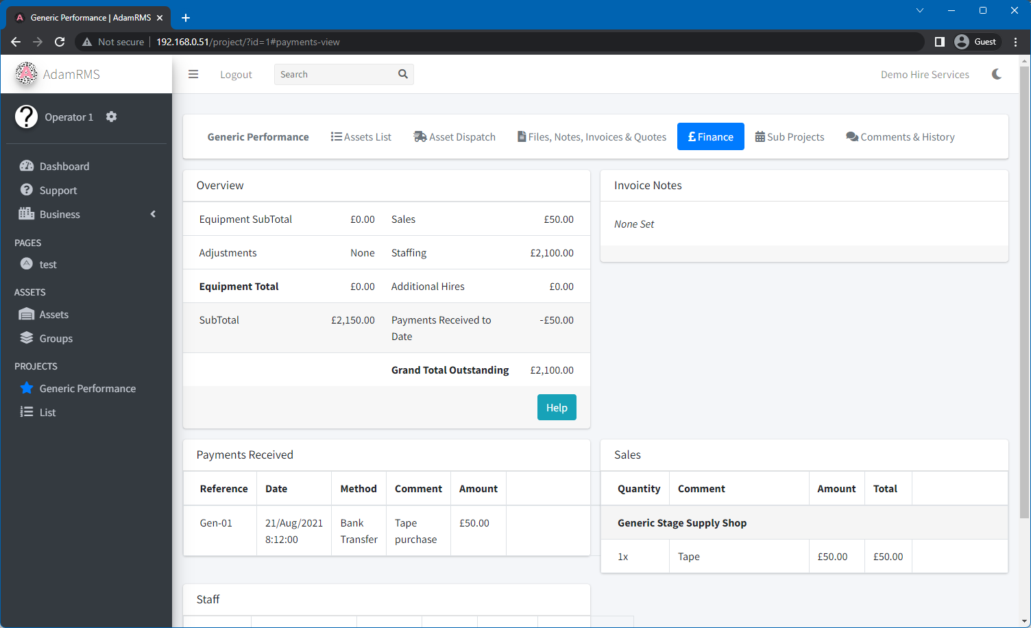 Finance Dashboard